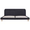 vidaXL Cadru pat cu LED-uri, gri închis, 180x200 cm, material textil