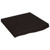 vidaXL Blat de baie, maro &icirc;nchis, 60x60x(2-6) cm, lemn masiv tratat