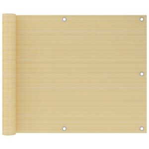 vidaXL Paravan de balcon, bej, 75x300 cm, HDPE