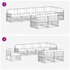 vidaXL Set de canapele de exterior cu pernă 8 pcs Natural și Bej
