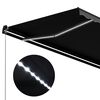 vidaXL Copertină retractabilă manual cu LED, antracit, 300 x 250 cm
