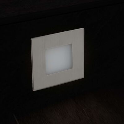 Lumini LED încastrate pentru scări 85 x 48 x 85 mm, 2 buc.