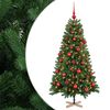 vidaXL Brad de Crăciun artificial cu glob 120 cm 150 LED-uri Alb cald