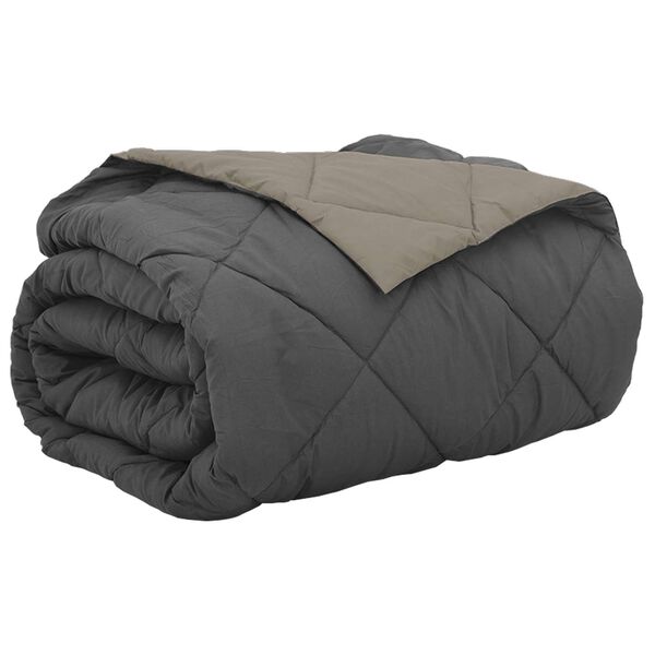 vidaXL Pilotă de vară Gri deschis și antracit 240 x 260 cm Microfibră