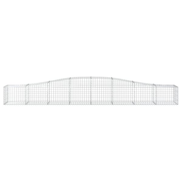 vidaXL Coșuri gabion arcuite 5 buc, 400x50x40/60 cm, fier galvanizat