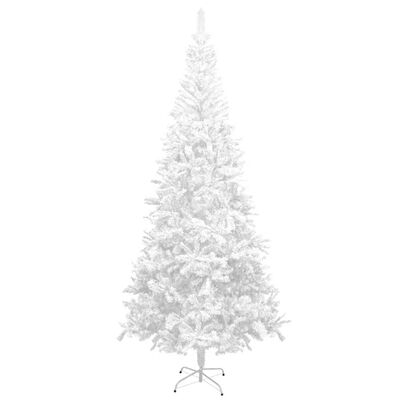 vidaXL Brad de Crăciun artificial pre-iluminat, alb, 240 cm, L