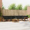 vidaXL Set de canapele de exterior cu pernă 7 pcs Natural și Negru