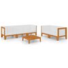 vidaXL Set mobilier grădină cu perne, 6 piese, lemn masiv acacia