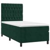 vidaXL Pat box spring cu saltea, verde &icirc;nchis, 100x200 cm, catifea