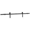 vidaXL Set feronerie pentru ușă glisantă, negru, 183 cm, oțel