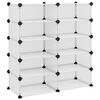 vidaXL Suport de pantofi, transparent, 84x32x88,5 cm, PP