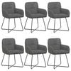 vidaXL Scaune de dining 6 buc. Catifea Gri &icirc;nchis 59 x 56,5 x 86 cm