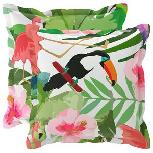 vidaXL Husă pentru pernă 2 buc. HOUTEN Multicolour 30 x 30 cm