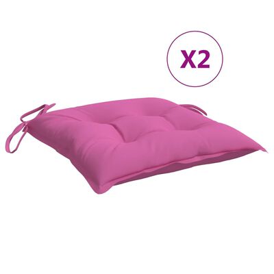 vidaXL Perne pentru scaun, 4 buc., roz, 40x40x7 cm, material textil
