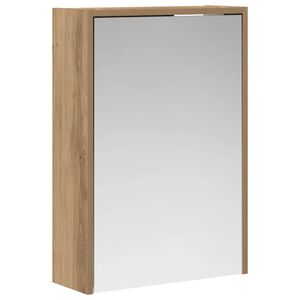 vidaXL Dulap cu oglindă pentru baie Stejar artizanal 43 x 16 x 62.5 cm
