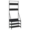vidaXL Suport de haine cu raft de pantofi, negru, 72x34x184 cm
