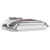 vidaXL Cadru de pat, alb, 140x190 cm, lemn prelucrat