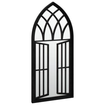 vidaXL Oglindă,negru, 100x45 cm,fier, pentru utilizare în interior
