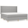 vidaXL Pat continental, gri deschis, 180x200 cm, material textil