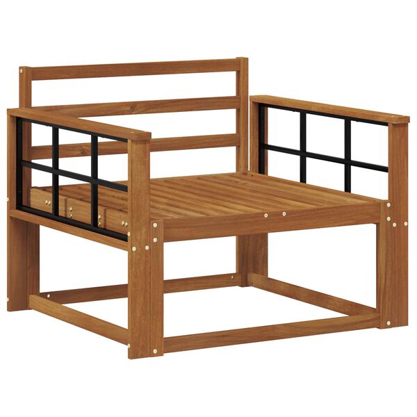 vidaXL Canapea Medie pentru Exterior Lemn Solid de Acacia natural