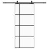 vidaXL Ușă glisantă cu set de feronerie neagră 90x205 cm Sticlă ESG