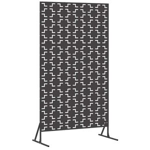 vidaXL Ecran de intimitate 100 x 50 x 180 cm Oțel Negru