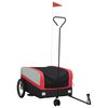 vidaXL Remorcă pentru biciclete, negru și roșu, 45 kg, fier