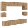 vidaXL Set comodă TV 8 pcs Stejar Artizanal Lemn compozit