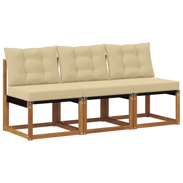 vidaXL 3 Bucată Canapea centrală pentru exterior