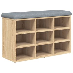 vidaXL Bancă pentru pantofi Stejar Sonoma 82x32x50 cm Lemn stratificat