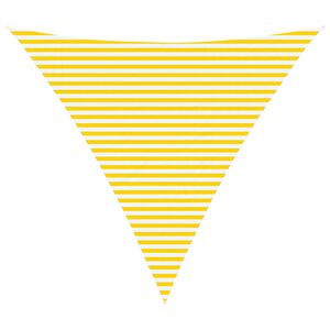 vidaXL P&acirc;nză de umbră Galben și alb 5 x 5 x 5 m 100% poliester Oxford