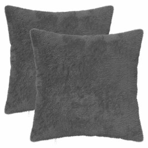 vidaXL Husă pentru pernă 2 buc. HEERLEN Gri &icirc;nchis 35 x 35 cm