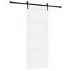 vidaXL Ușă glisantă ORKDAL 86 x 211 cm Lemn prelucrat Alb și negru