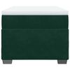 vidaXL Pat box spring cu saltea, verde închis, 100x200 cm, catifea