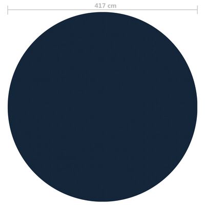 vidaXL Folie solară plutitoare piscină, negru/albastru, 417 cm, PE