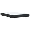 vidaXL Pat box spring cu saltea, negru, 140x190 cm, catifea