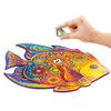 UNIDRAGON Puzzle din lemn 196 piese Shining Fish, mediu, 32x24 cm