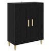 vidaXL Bufet Stejar Negru 69,5 x 34 x 90 cm Lemn prelucrat