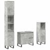vidaXL Set mobilier de baie, 3 piese, gri beton, lemn compozit