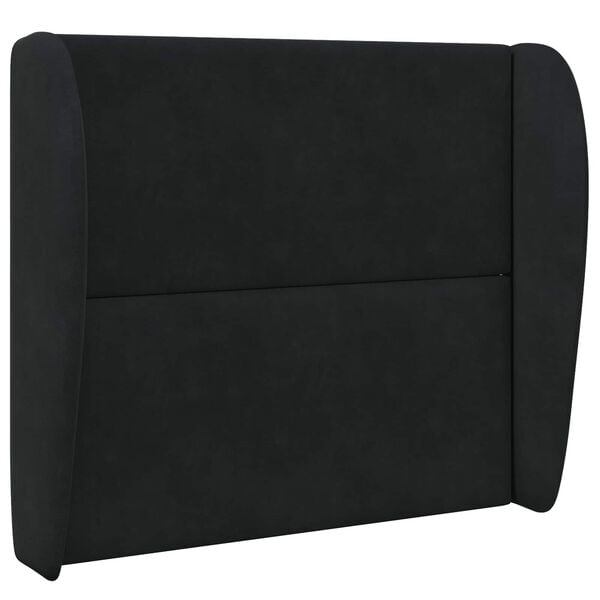 vidaXL Ureche pentru Tăblie Negru 80 x 23 x 6 cm Catifea