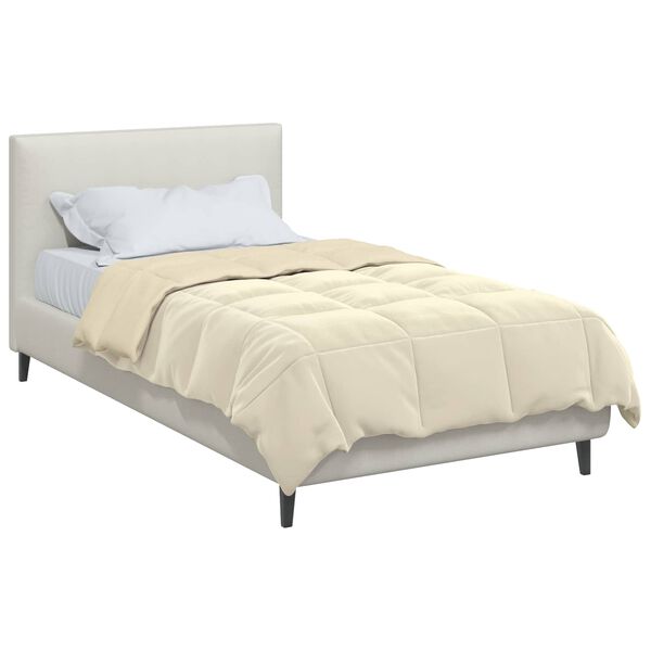 vidaXL Duvet de iarnă Patos Crem 155 x 200 cm Microfibră