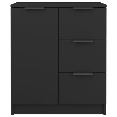 vidaXL Servante, 2 buc., negru, 60x30x70 cm, lemn compozit