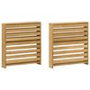 vidaXL Modul cotiere 2 pcs Alb 58,5 x 10 x 61 cm Lemn Solid de Acacia