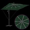 vidaXL Parasol banana cu brațe Verde 249 x 249 x 250 cm