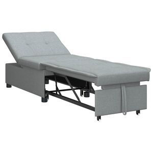 vidaXL Canapea extensibilă Gri deschis 194 x 50 x 82 cm țesătură