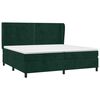 vidaXL Pat box spring cu saltea, verde &icirc;nchis, 200x200 cm, catifea