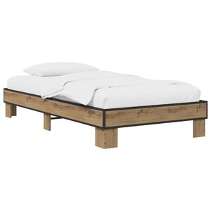 vidaXL Cadru de pat Stejar Artizanal 80 x 200 cm Lemn prelucrat