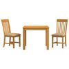 vidaXL Set de dining 3 buc. Bej Lemn de stejar masiv