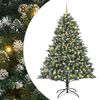 vidaXL Brad de Crăciun artificial Verde 210 cm PVC și Plastic și Oțel