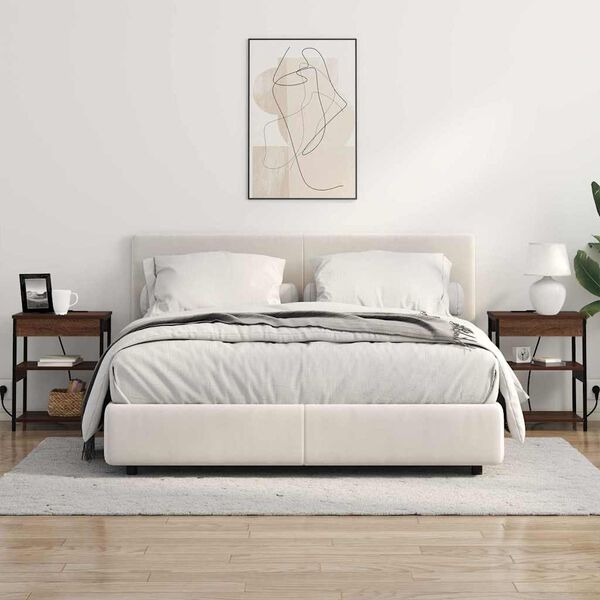 vidaXL Dulap de noapte Stejar &icirc;nchis 41 x 31 x 51 cm Lemn compozit